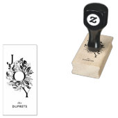 Botanische roestbak rubberstempel (Gestempeld)