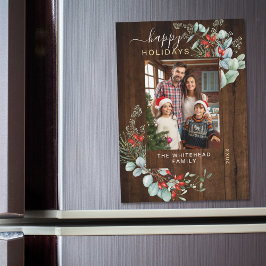 Botanische roestkleurige donkerhoutkap Magnet-Kaar