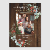 Botanische roestkleurige donkerhoutkap Magnet-Kaar (Voorkant)