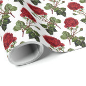 Botanische Roos Cadeaupapier (Rol Hoek)