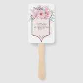 Botanische Roos Gold Floral en Eucalyptus Weddensc Handwaaier (Achterkant)