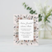 Botanische Roos Grijze Gothic Romantische bruiloft (Staand voorkant)