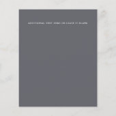 Botanische Roos Grijze Gothic Romantische bruiloft (Achterkant)