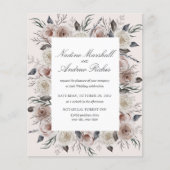 Botanische Roos Grijze Gothic Romantische bruiloft (Voorkant)