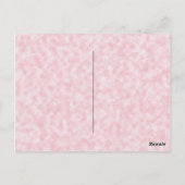 Botanische roze blauwe Waterverf Floral 50th Birth Briefkaart (Achterkant)