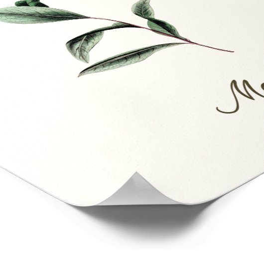 Botanische  roze bloei-schrijfmachine poster (Hoek)