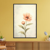 Botanische Roze Bloem Art Print (Insitu (Woonkamer))