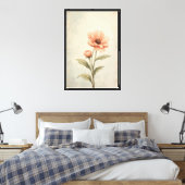 Botanische Roze Bloem Art Print (Insitu (Slaapkamer))