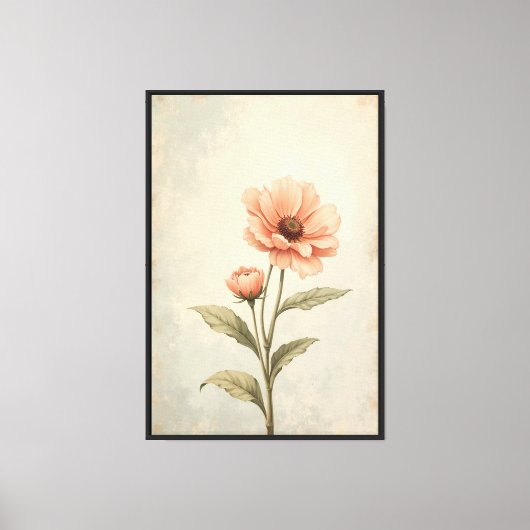 Botanische Roze Bloem Art Print (Voorkant)