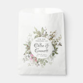 Botanische roze bloemenbruiloft dank u bedankzakje (Voorkant)