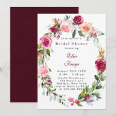 Botanische roze bruinkoolbloem Vrijgezellenfeest Kaart (Voorkant / Achterkant)