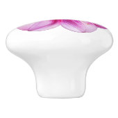 Botanische roze Dahlia-ventilator op elke kleur Keramische Knop (Zijkant)