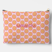 Botanische roze en gele bloem etui (Achterkant)