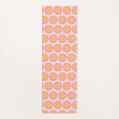 Botanische roze en gele bloem yogamat (Voorkant)