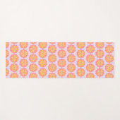 Botanische roze en gele bloem yogamat (Voorkant (horizontaal))