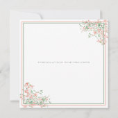 Botanische roze en groene Boho Vrijgezellenfeest Kaart (Achterkant)