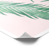 Botanische roze en groene natuur poster afdrukken (Hoek)