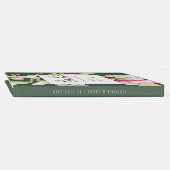  botanische roze en groene ridder gastenboek (Rug)