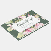  botanische roze en groene ridder gastenboek (Hoek)