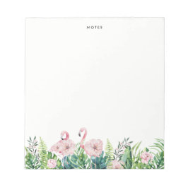 Botanische roze flamingo Floral Garland Custom Notitieblok