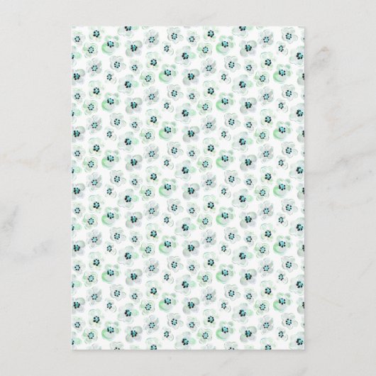 Botanische roze Floral Guest-informatiekaart Informatiekaartje