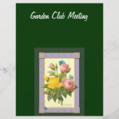 Botanische Roze Gele Rozen Custom Flyer (Achterkant)