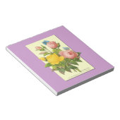 Botanische Roze Gele Rozen Notitieblok (Schuin)