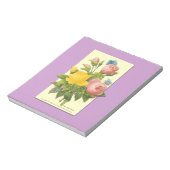 Botanische Roze Gele Rozen Notitieblok (Linkerzijde)
