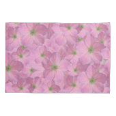 botanische roze geranium kussensloop (Achterkant)