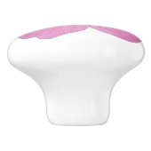 Botanische roze geraniumventiel op elke kleur keramische knop (Zijkant)