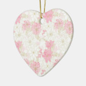 Botanische roze gouden bloemen keramisch ornament (Links)