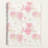 Botanische roze gouden bloemen planner (Voorkant)