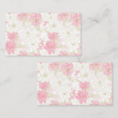 Botanische roze gouden bloemen visitekaartje (Voorkant / Achterkant)