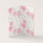 Botanische roze gouden bloemen visitekaartje (Binnen)