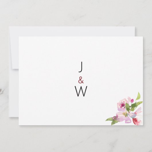 Botanische roze kersenbloesem zomer Bedankt Kaart (Achterkant)