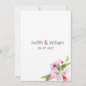 Botanische roze kersenbloesem zomer RSVP Kaart (Achterkant)