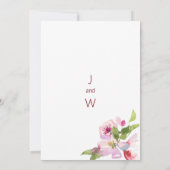 Botanische roze kersenbloesem zomer Save the Date Kaart (Achterkant)