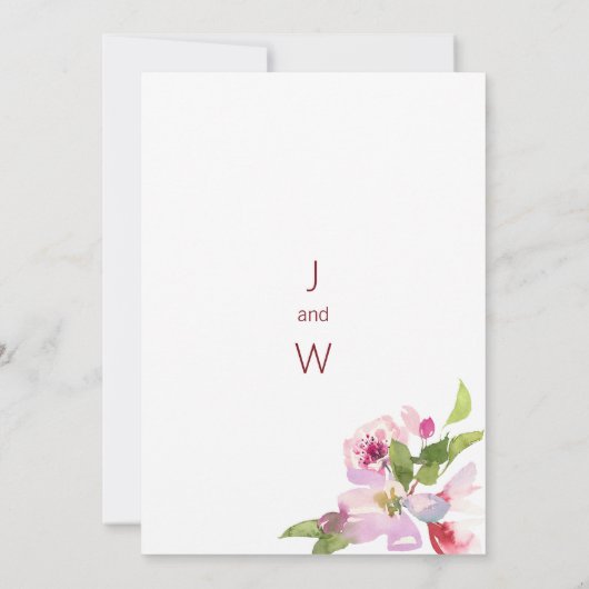 Botanische roze kersenbloesem zomer Save the Date Kaart (Achterkant)