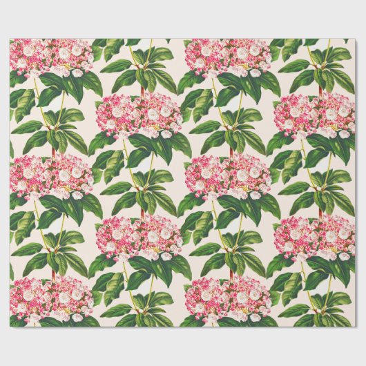  Botanische Roze Mountain Laurel Flower Cadeaupapier (Vlak)