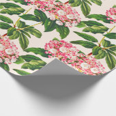  Botanische Roze Mountain Laurel Flower Cadeaupapier (Hoek)