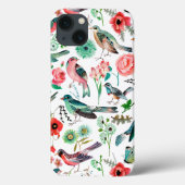 Botanische roze rode en groene bloemen Case-Mate iPhone case (Achterkant)