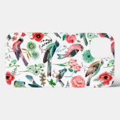 Botanische roze rode en groene bloemen Case-Mate iPhone case (Achterkant (horizontaal))