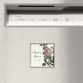 Botanische roze roze, bruiloft sparen de Datum Mag Magneet (Insitu (Vaatwasser))