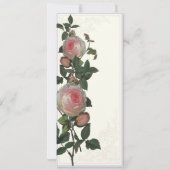 Botanische roze roze, lavender Weddenschap Kaart (Achterkant)