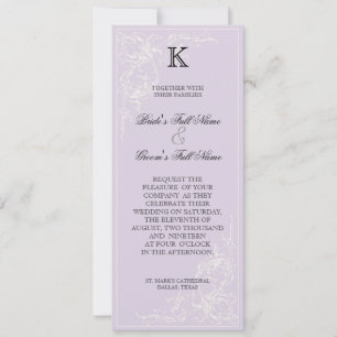 Botanische roze roze, lavender Weddenschap Kaart