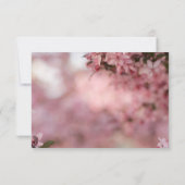 Botanische roze rozen bloesems met bloemrijke brui RSVP kaartje (Achterkant)