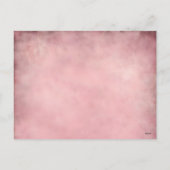  Botanische Roze Rozen & Vlinder Ephemera Feestdagenkaart (Achterkant)