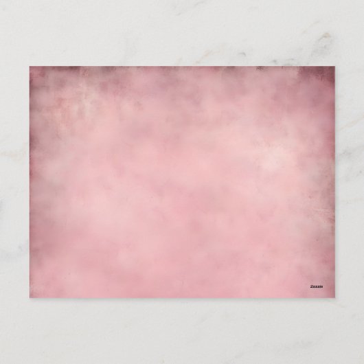  Botanische Roze Rozen & Vlinder Ephemera Feestdagenkaart (Achterkant)