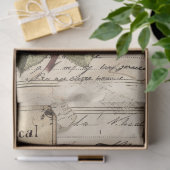 Botanische Roze Rozen & Vlinder Ephemera Tissuepapier (Geschenk)