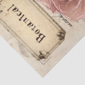 Botanische Roze Rozen & Vlinder Ephemera Tissuepapier (Detail)